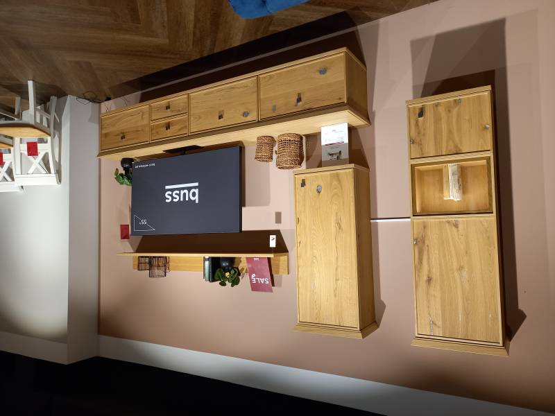 Anbauwand SYLT LIVING BHT ca. 214x229x43cm in Front Asteiche/Risseiche Anbauwand SYLT LIVING BHT ca. 214x229x43cm in Front Asteiche/Risseiche von Wehrsdorfer