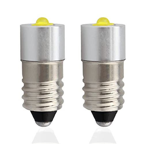 weiXuan E10 Hochleistungs-LED-Upgrade-Taschenlampen, Ersatz für Taschenlampe, 3V 6V 12V, 3W, 230 lm, 2 Stück (E10, weiß) von weiXuan