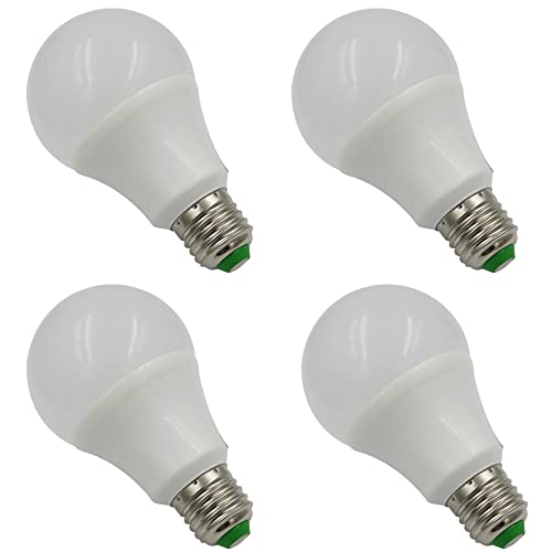 LED Glühbirnen E27 12V, Solar Power Lampe, Niederspannung AC DC 12V-24V 7W, 60W traditionelles Lichtäquivalent, 570 Lumen, für Wohnmobil Camper Marine, 4er-Pack (7W Weiß) von WeiXuan