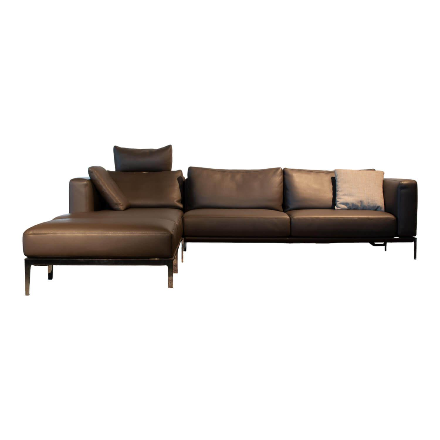 Ecksofa Piu Bezug Leder Softy Farbe Etna Mit Verstellbarem Rücken Inklusive Kaff... von Weibelweibel