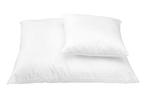 Kopfkissen Schlafkissen 100% Baumwolle Steppkissen mit Reißverschluss Kissen weiß für Allergiker atmungsaktiv 40x40 40x60 50x60 50x70 70x80 Premium Qualität Öko-Tex Standard (40 x 40 cm) von Weiches