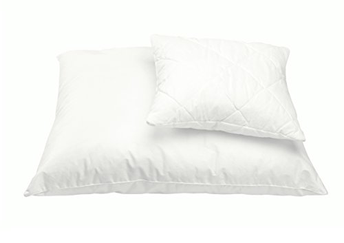 Kopfkissen Schlafkissen 100% Baumwolle Steppkissen mit Reißverschluss Kissen weiß für Allergiker atmungsaktiv 40x40 40x60 50x60 50x70 70x80 Premium Qualität Öko-Tex Standard (40 x 60 cm) von Weiches