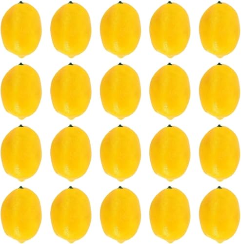 Weicoca Mini-Zitronenfrüchte, künstliche Früchte, künstliche Zitronen, dekoratives Zubehör, Kunststoffschaum-Früchte als Party-Dekoration, Ornament-Zubehör, 20 Stück Weicoca Mini-Zitronenfrüchte, künstliche Früchte, künstliche Zitronen, dekoratives Zubehör, Kunststoffschaum-Früchte als Party-Dekoration, Ornament-Zubehör, 20 Stück von Weicoca