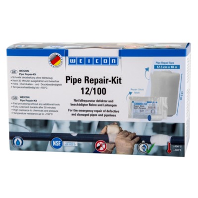 Pipe Repair-Kit | für die Notfall-Reparatur beschädigter Rohre und Leitungen | 10 m x 12,5 cm von Weicon