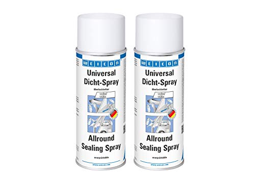 WEICON Universal Dicht-Spray 400 ml 2er Set | Dichtmittel für den Innen- und Außenbereich | Sprühkunststoff | wasserfest | weiß von WEICON