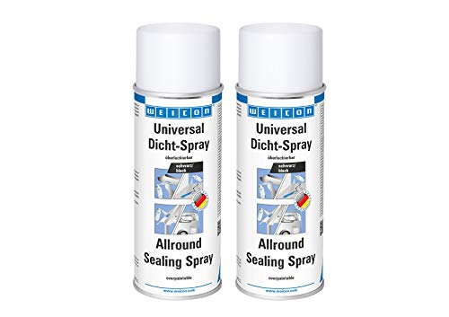 WEICON Universal Dicht-Spray 400 ml 2er Set | Dichtmittel für den Innen- und Außenbereich | Sprühkunststoff | wasserfest | schwarz von WEICON