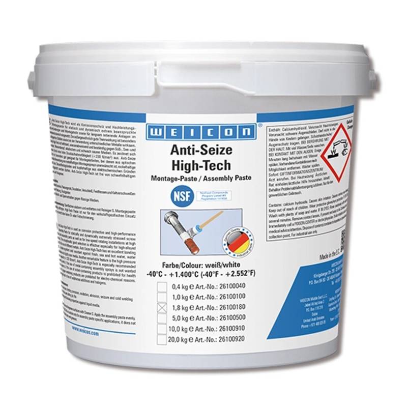 WEICON Anti-Seize ASW 1800 1,8 kg, High-Tech Montagepaste von Weicon