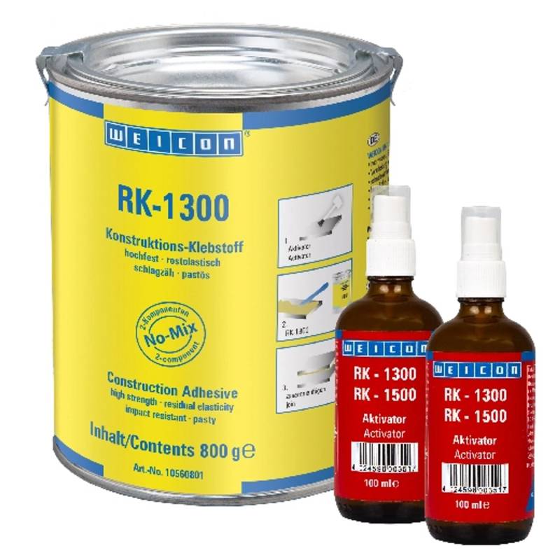 WEICON RK-1300 Konstruktions- Klebstoff + Aktivator 1 kg von Weicon