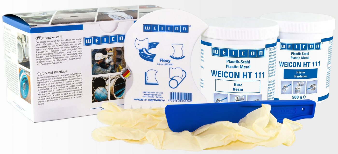 WEICON Reparaturmasse HT 111, stahlgefülltes Epoxidharz-System für Reparatur und Formgebung von Weicon