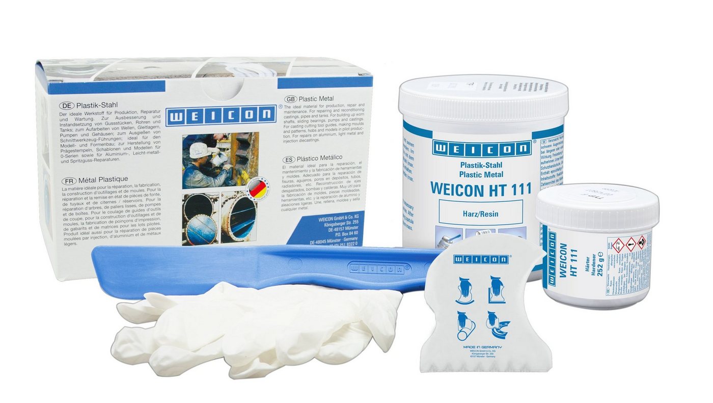 WEICON Reparaturmasse HT 111, stahlgefülltes Epoxidharz-System für Reparatur und Formgebung von Weicon