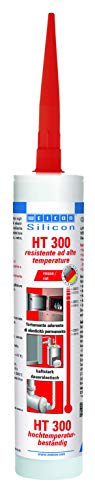 WEICON Silikon HT 300 - hochtemperaturbeständiger Kleber und Dichtstoff/rot / 310ml Kartusche von WEICON