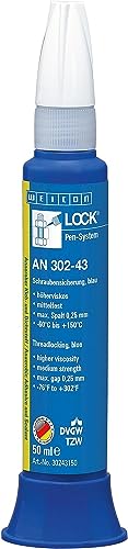 WEICONLOCK® AN 302-43 50 ml, mittelfeste, höherviskose Schraubensicherung mit Trinkwasserzulassung, blau von WEICON