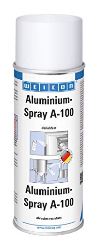 WEICON 11050400 Spray A-100-400ml abriebfester Schutz gegen Rost und Korrosion, aluminium-metallic, matt von WEICON