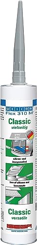 WEICON Flex 310 M Classic 1-Komponenten-Kleber elastisch Dichtstoff grau, 310 ml von WEICON