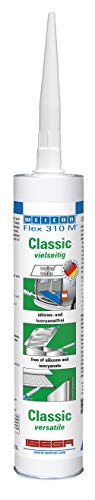 WEICON Flex 310 M® Classic 1-Komponenten-Kleber elastisch Dichtstoff weiß, 310 ml von WEICON