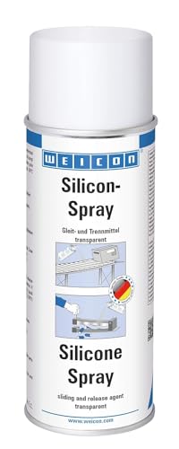 WEICON Silicon-Spray 400 ml I Schützendes Pflege- und Schmiermittel für Kunststoff, Gummi & Metall, transparent von WEICON