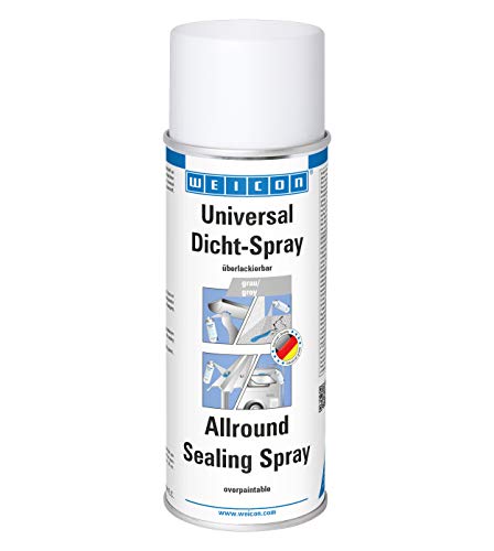 WEICON Universal Dicht-Spray 400 ml | Dichtmittel für den Innen- und Außenbereich | Sprühkunststoff | wasserfest | grau von WEICON