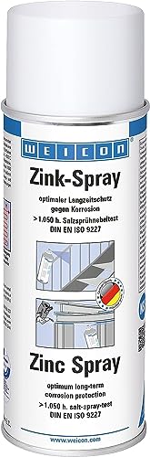 WEICON Zink-Spray 400 ml | Rostschutzfarbe für alle Metalloberflächen |Farbe: leicht angewitterte Feuerverzinkung, Matt Grau / Anthrazit von WEICON