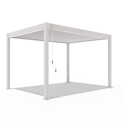 Weide Deluxe Plus Pavillon 3x4 m stabil aus Aluminium - Pergola freistehend mit Lamellendach - Garten Sonnenschutz - Wetterbeständig wasserdicht Winterfest - Gartenpavillon in Ivory Sand Weide Deluxe Plus Pavillon 3x4 m stabil aus Aluminium - Pergola freistehend mit Lamellendach - Garten Sonnenschutz - Wetterbeständig wasserdicht Winterfest - Gartenpavillon in Ivory Sand von Weide SONNENSCHUTZ