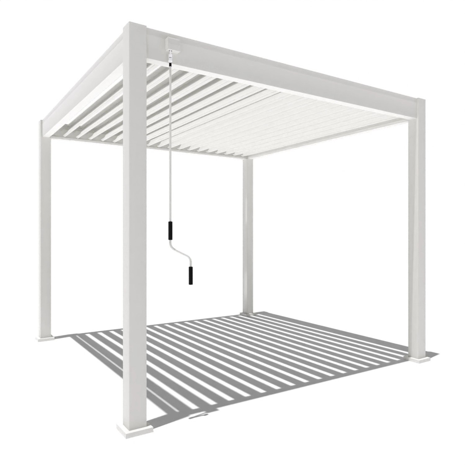 Weide Classic Alu-Stahl Pavillon 3 x 3 M WEISS Pergola Freistehend von Weide