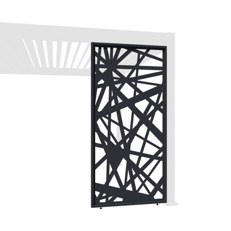 Weide Dekorative Aluminium Wand für Weide Pergola 1,13m abstraktes Design in Anthrazit von Weide