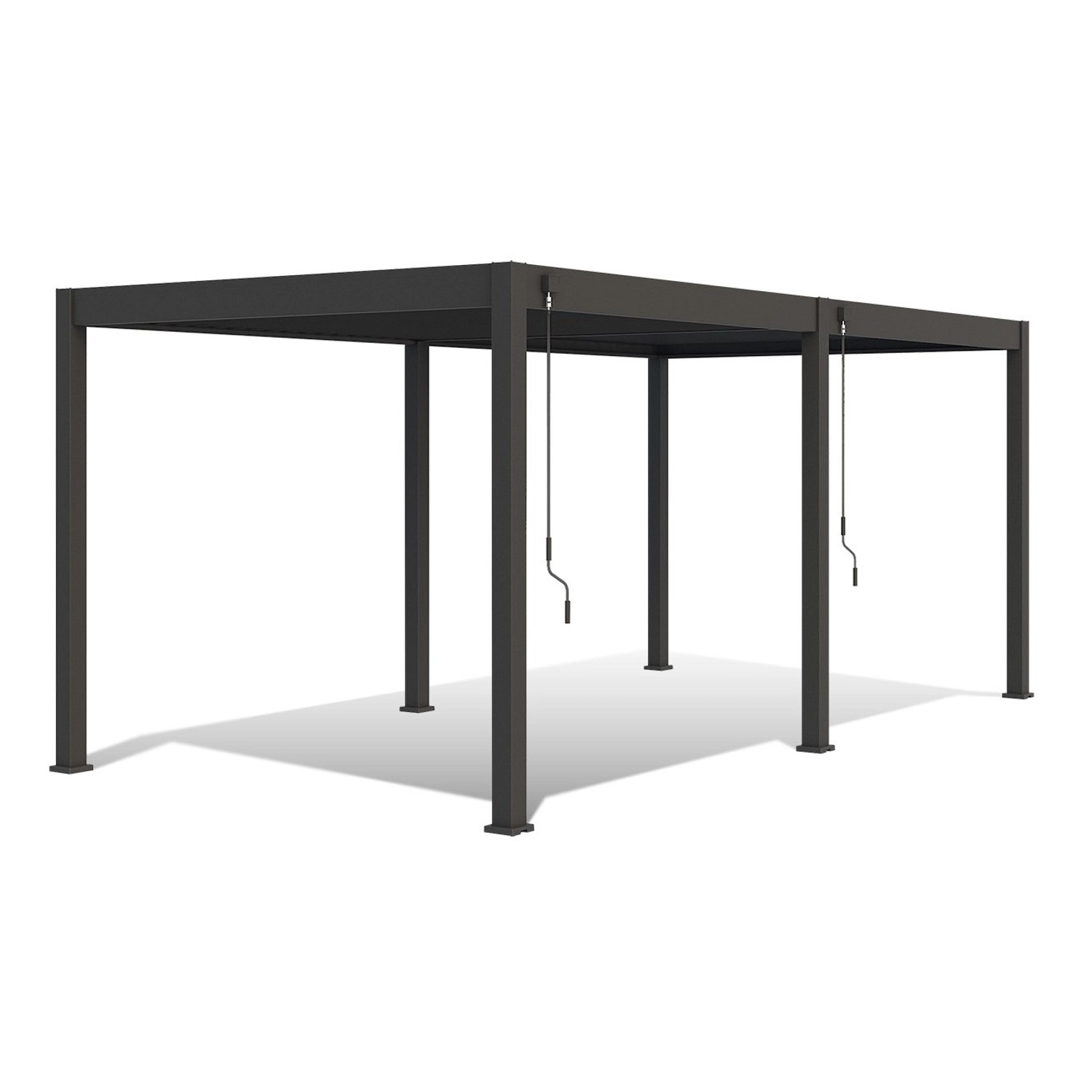 Weide Deluxe Aluminium Pavillon 3,6 x 5,3 M Anthrazit Pergola Freistehend von Weide