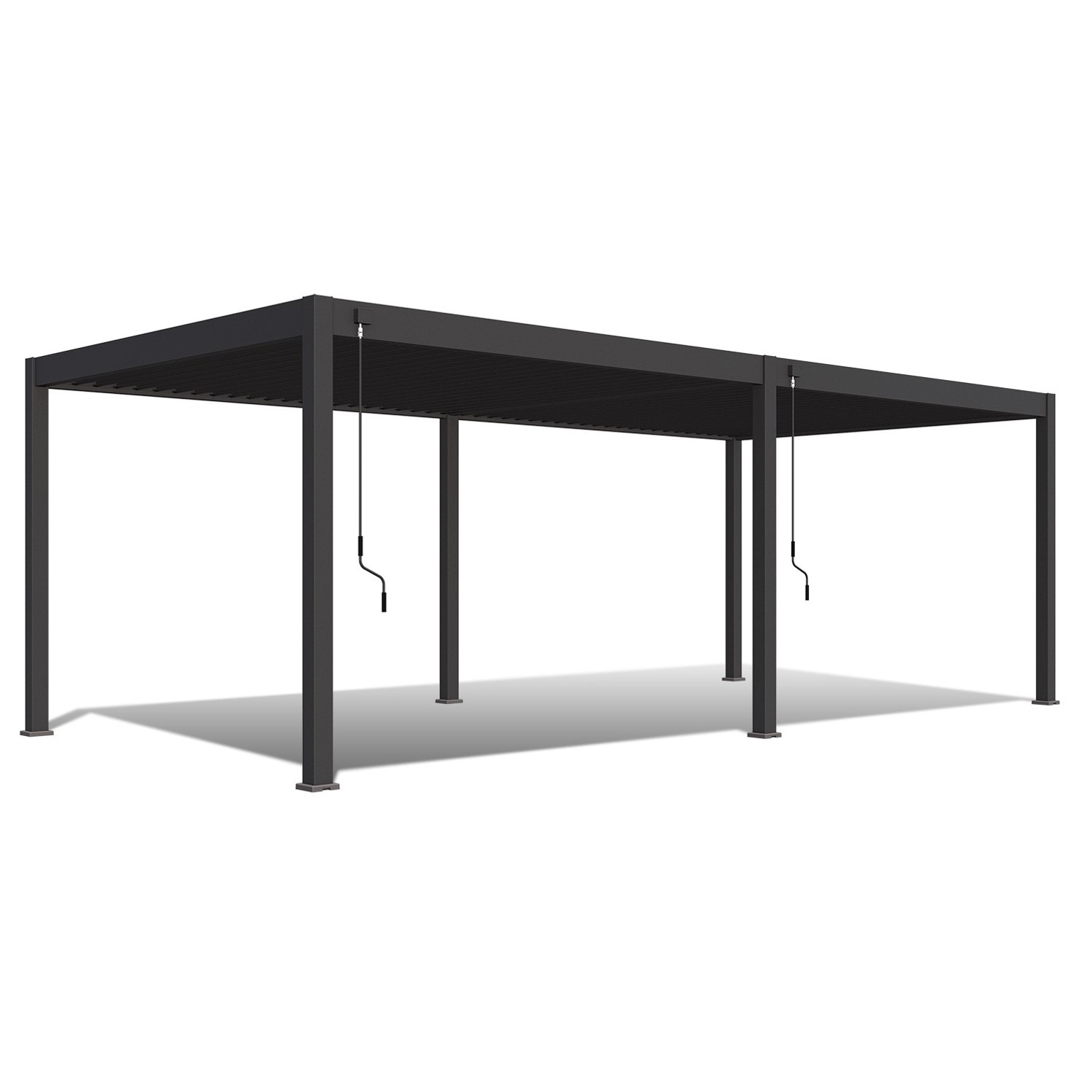 Weide Deluxe Aluminium Pavillon 3,6 x 7,2 M Anthrazit Pergola Freistehend von Weide