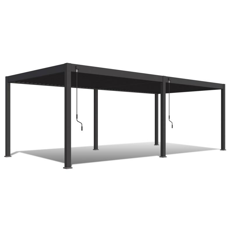 Weide Deluxe Aluminium Pavillon 3,6 x 7,2 M Anthrazit Pergola Freistehend von Weide