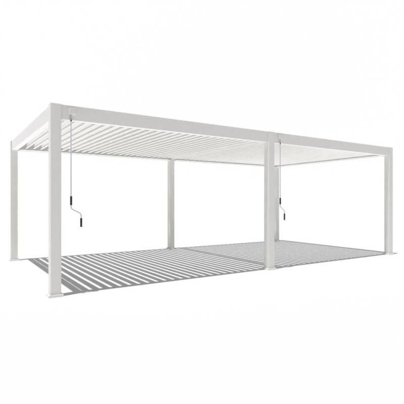 Weide Deluxe Plus Aluminium Pavillon 4 x 8 M Weiß Pergola Freistehend von Weide