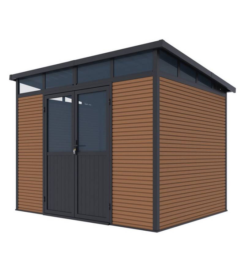Weide Gartenhaus Weide Aluminium & WPC Gartenhaus 278x218x226cm Teak, BxT: 218x278 cm von Weide