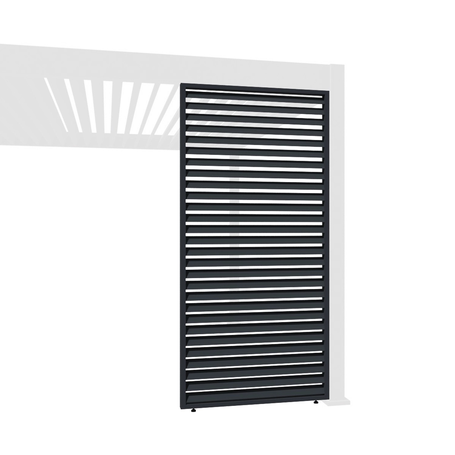 Weide Horizontale Lamellenwand für Weide Pergola 1,23m in Anthrazit aus Aluminium Weide Horizontale Lamellenwand für Weide Pergola 1,23m in Anthrazit aus Aluminium von Weide