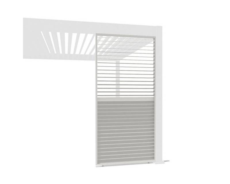 Weide Pavillonseitenteil Aluminium Lamellenwand für Weide Pergola Drehbare Lamellen Weiß, 93x234 cm von Weide