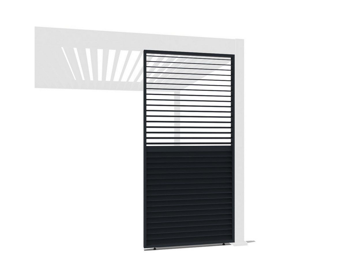 Weide Pavillonseitenteil Anthrazit-Aluminium Lamellenwand für Weide Pergola Drehbare Lamellen Weide Pavillonseitenteil Anthrazit-Aluminium Lamellenwand für Weide Pergola Drehbare Lamellen von Weide
