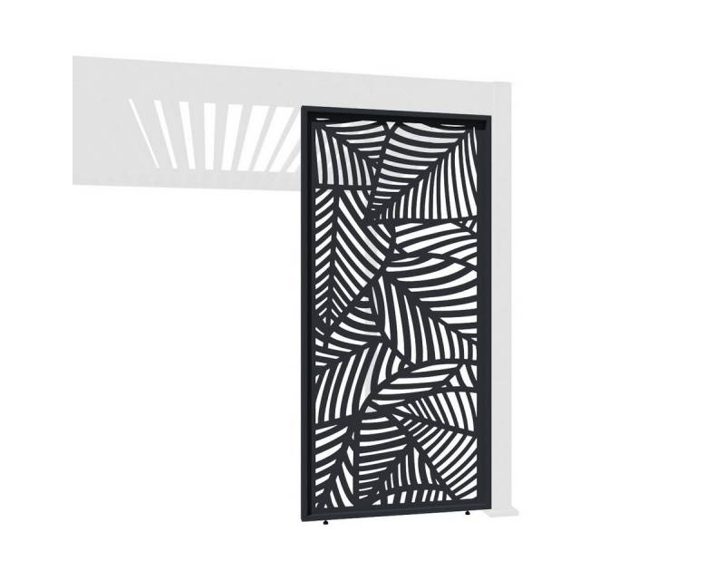 Weide Pavillonseitenteil Dekorative Wand für Pergola aus Aluminium 3 Maße Grau von Weide