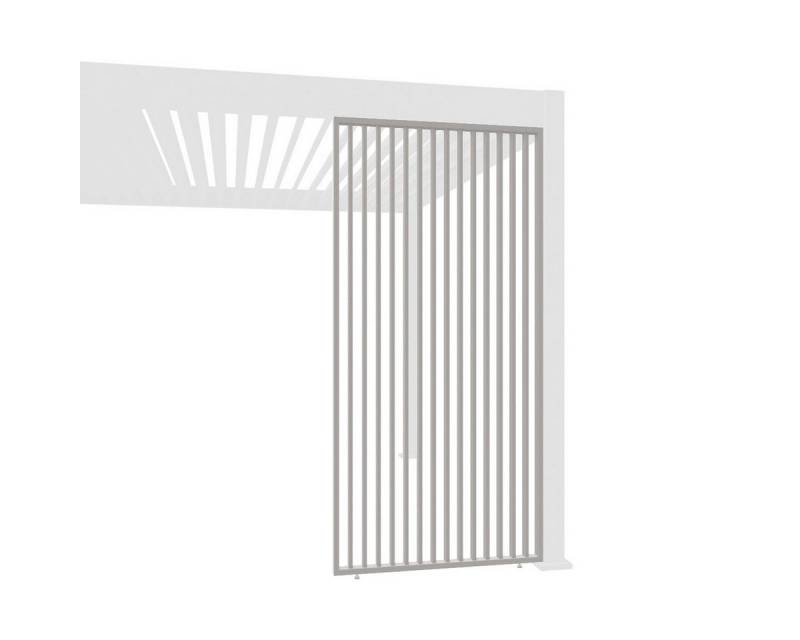 Weide Pavillonseitenteil Vertikale Lamellenwand für Pergola aus Aluminium 3 Maße Ivory Sand von Weide