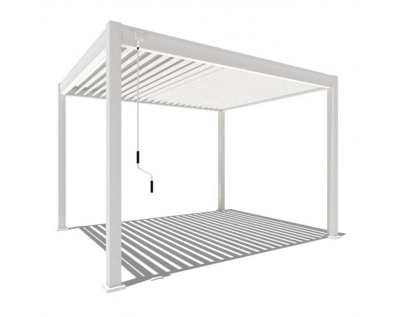Weide Pergola Classic Pavillon Terrassenüberdachung Aluminium 3 x 3,6 M weiß von Weide
