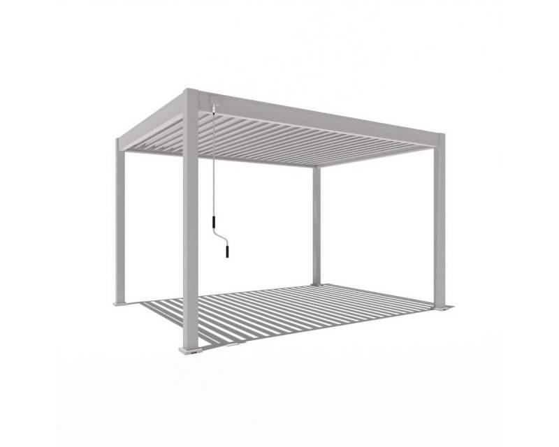 Weide Pergola Classic Pavillon Terrassenüberdachung Aluminium 3 x 4 M Ivory Sand von Weide