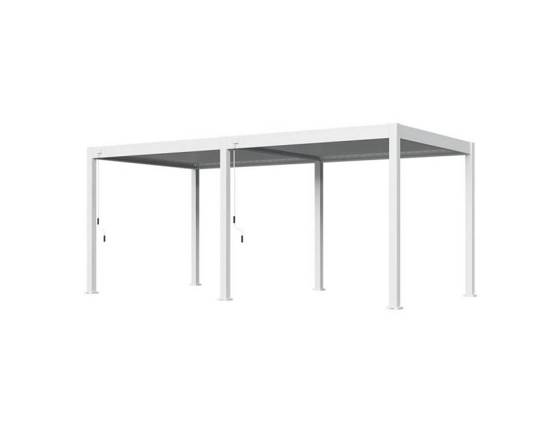Weide Pergola Classic Pergola Aluminium freistehend 3 x 6 M weiß, BxTxH: 300x600x255 cm von Weide
