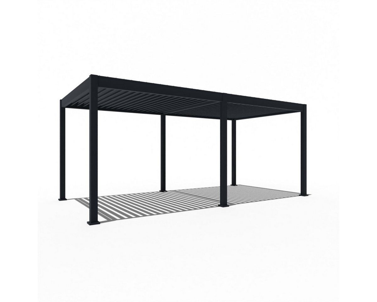 Weide Pergola Deluxe Elektrischer Pavillon Terrassenüberdachung Aluminium LED 3x6 M von Weide