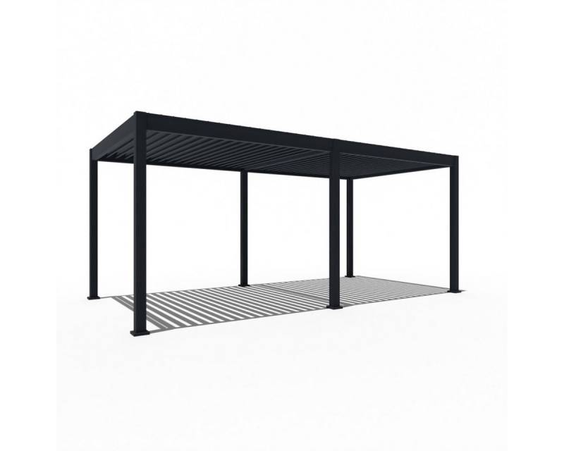Weide Pergola Deluxe Elektrischer Pavillon Terrassenüberdachung Aluminium LED 3x6 M von Weide