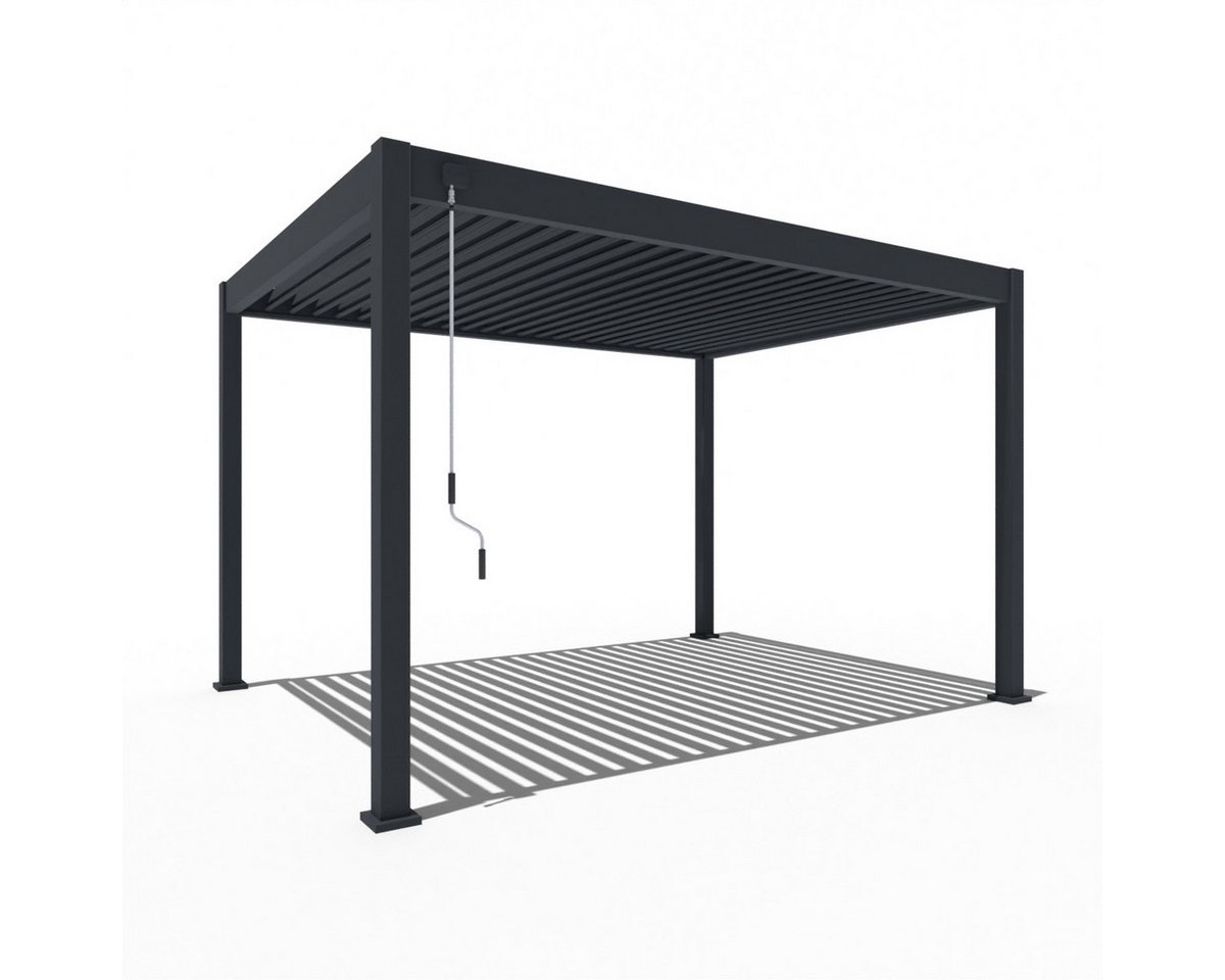 Weide Pergola Deluxe Pavillon Terrassenüberdachung Aluminium 3 x 4 M anthrazit Weide Pergola Deluxe Pavillon Terrassenüberdachung Aluminium 3 x 4 M anthrazit von Weide