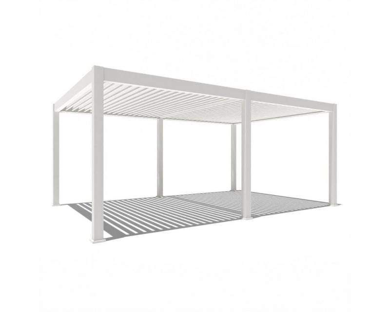 Weide Pergola Deluxe Plus Elektrisch Pavillon Terrassenüberdachung Alu LED 4 x 6 M, BxTxH: 600x400x255 cm von Weide
