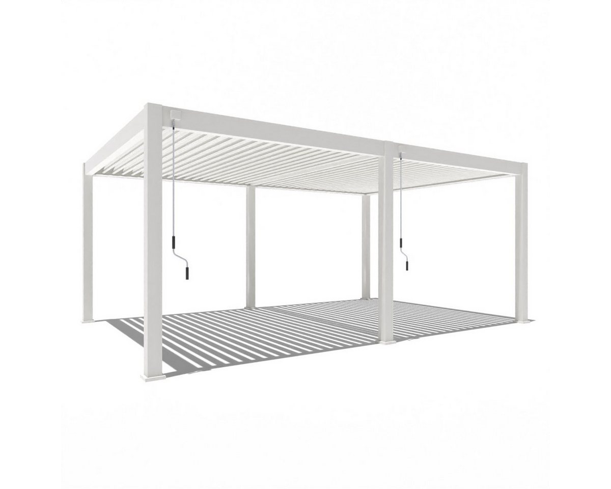 Weide Pergola Deluxe Plus Voll-Alu Pavillon 4 x 6 M weiß Pergola von Weide