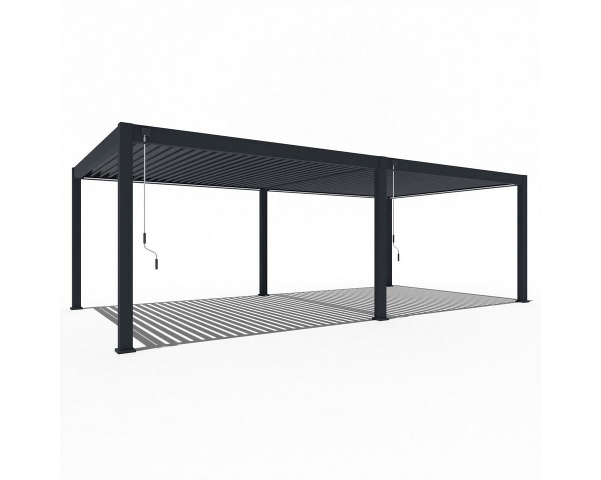 Weide Pergola Deluxe Plus Voll-Alu Pavillon 4 x 8 M anthrazit Pergola von Weide