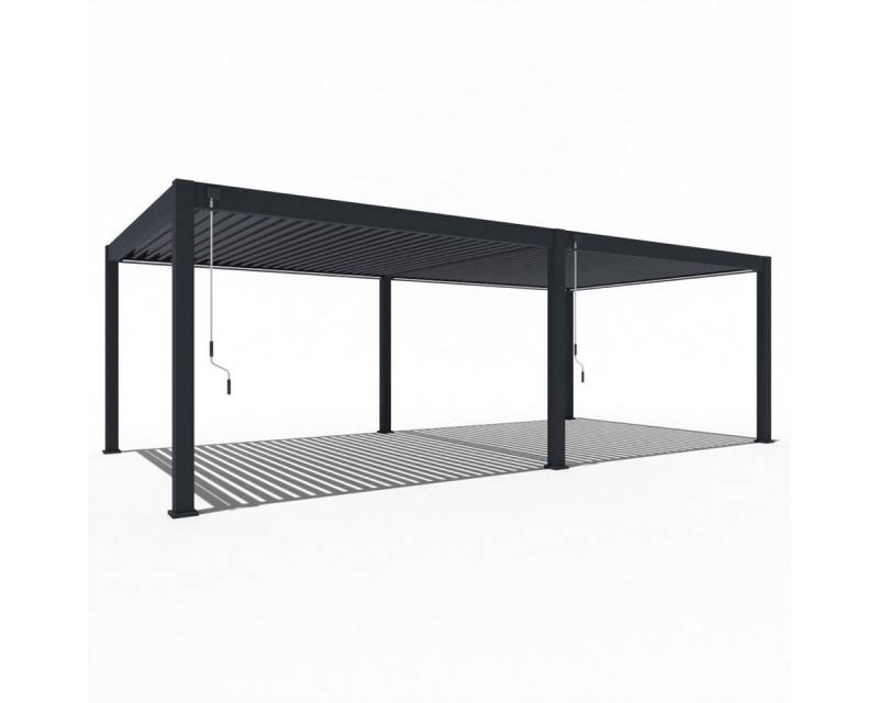 Weide Pergola Deluxe Plus Pavillon Terrassenüberdachung Aluminium 4 x 8 M anthrazit, BxTxH: 400x800x255 cm von Weide