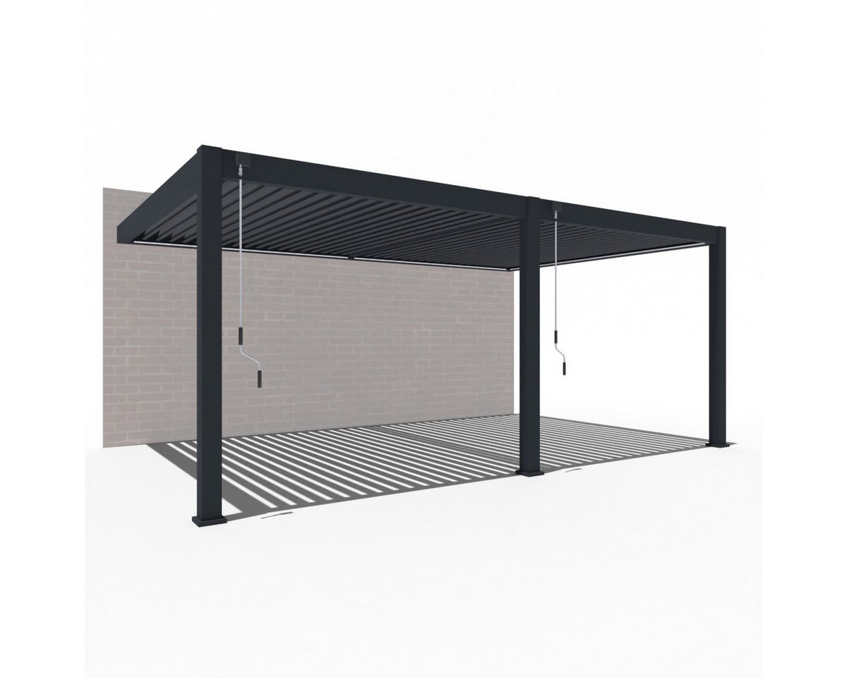 Weide Pergola Deluxe Plus Wand Voll-Alu Pavillon 4 x 6 M Wand Pergola von Weide