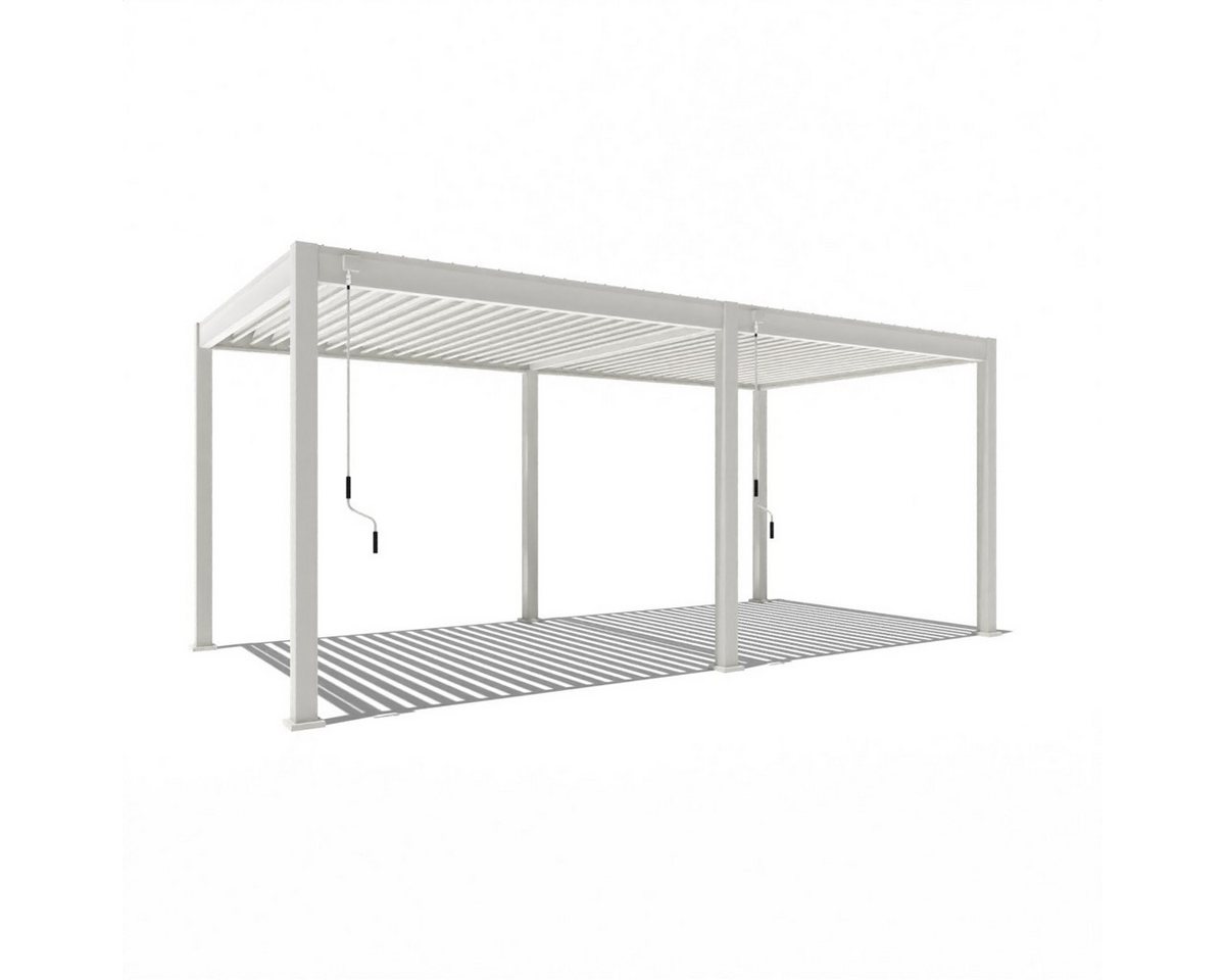 Weide Pergola Deluxe Voll-Alu Pavillon 3 x 6 M weiß Pergola von Weide