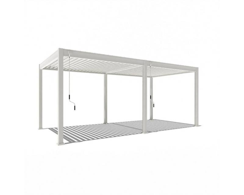 Weide Pergola Deluxe Pavillon Terrassenüberdachung Aluminium 3 x 6 M weiß, BxTxH: 300x600x255 cm von Weide