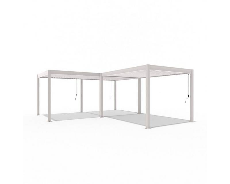 Weide Pergola Deluxe Pavillon Terrassenüberdachung Aluminium 6 x 7 M +Verbindung 3 M, BxTxH: 700x600x255 cm von Weide