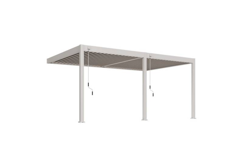 Weide Pergola Deluxe Wand Pavillon Terrassenüberdachung Aluminium 3,6x5,3 M sand Weide Pergola Deluxe Wand Pavillon Terrassenüberdachung Aluminium 3,6x5,3 M sand von Weide